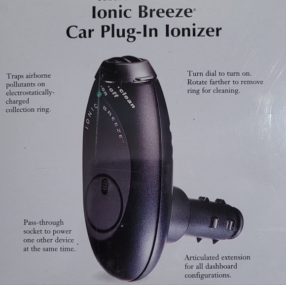 Sharper image ionic breeze car plug in ironizer. - Picture 2 of 2